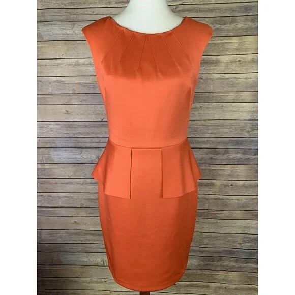 Nine West Womens 6 Dress Peplum Style Sleeveless - Picture 2 of 12